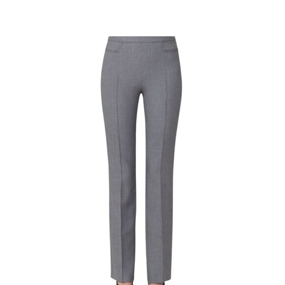 Akris Punto Womens Gray Wool-Blend Straight-Leg Trousers Preppy Slacks  Sz 6 - Picture 1 of 8